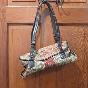 Relic Brown and Red Patterned Shoulder Bag